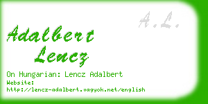 adalbert lencz business card